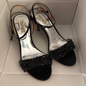 Badgley Mischka Women's Black Embellished Sandals